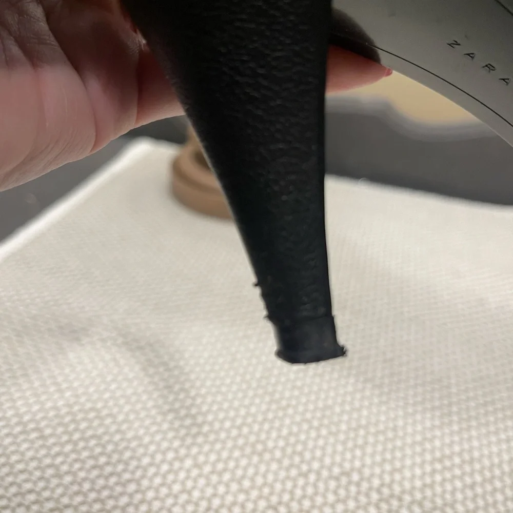 Zara Black Ankle Boots with Silver Accents - Picture 9 of 11